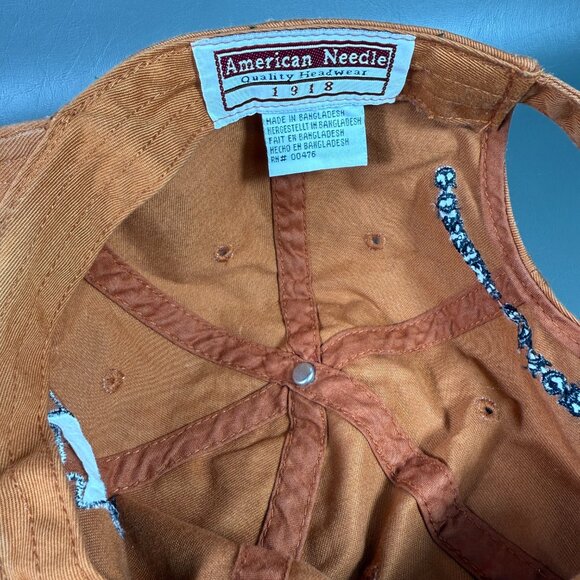 American Needle Gozzer Ranch Idaho Golf & Lake Club Hat Orange Adjustable Strap - Picture 11 of 13